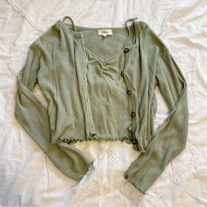 Bohme cardigan set in green